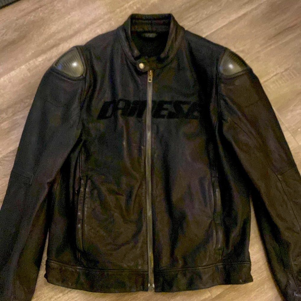 Dainese Motorcycle lether jacket with carbon shoulder